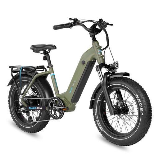 Magicycle Ocelot Pro Long Range Step-Thru Fat Tire Electric Bike - Army Green
